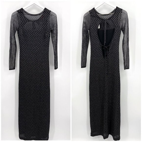 Missoni Metallic Mesh Open Back Slinky Maxi Dress - Picture 3 of 12